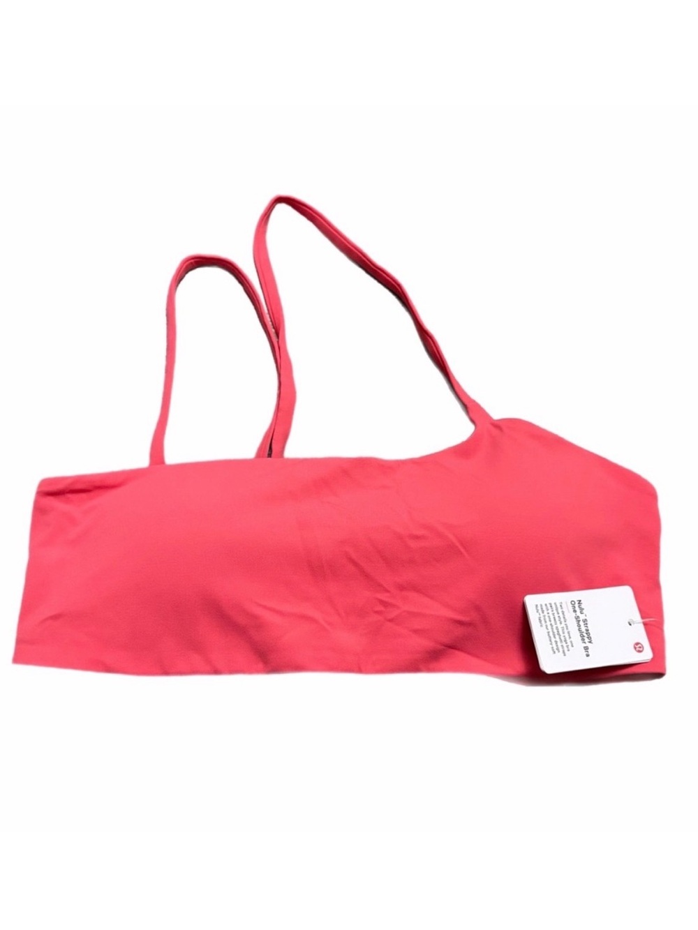 NWT Lululemon Nulu Strappy One-Shoulder Bra Light Support, A/B Cup Glaze Pink 10